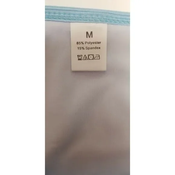 2 piece swimsuit bikini set Light Blue Size Medium - Picture 4 of 5